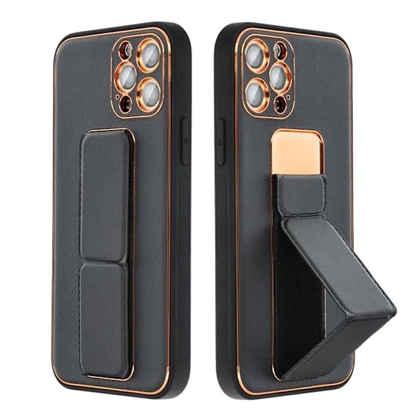 Galaxy A25 5G Mobilskal Kickstand Läder - Svart Svart