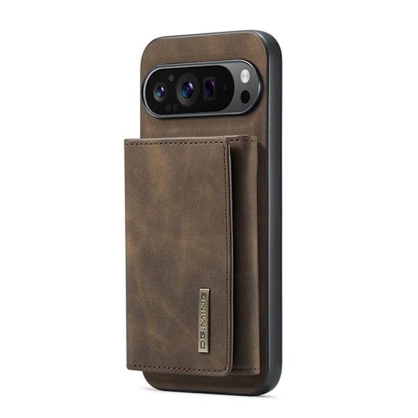 DG.MING Google Pixel 10 Pro XL Konstläder Plånboksfodral Detatchable M1 - Brun Brun