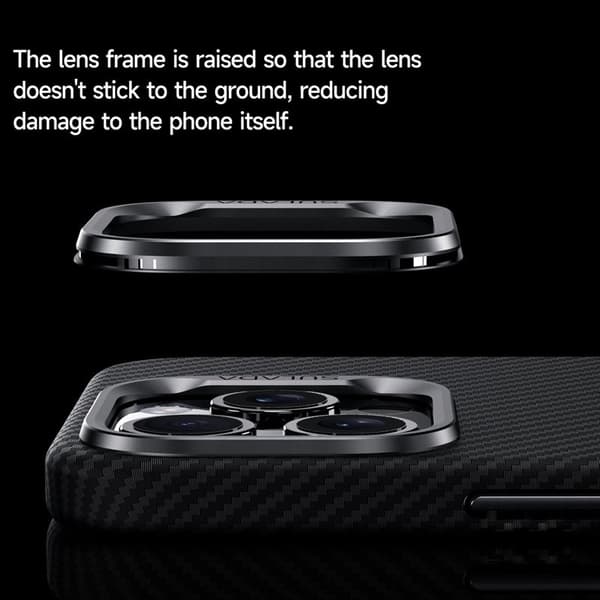 SULADA Mobilskal till iPhone 15 Pro Max Magnetiskt Linsram Läder TPU Brun