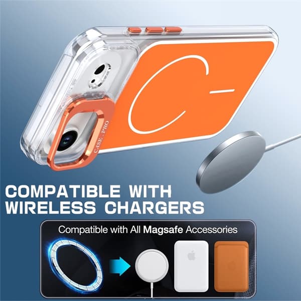 Mobilskal till iPhone Air MagSafe Lens Kickstand TPU + PC - Orange Orange