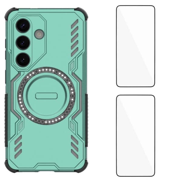WANLONFENG Mobilskal till Samsung Galaxy S26 Plus PC TPU DJ Serie - Grön