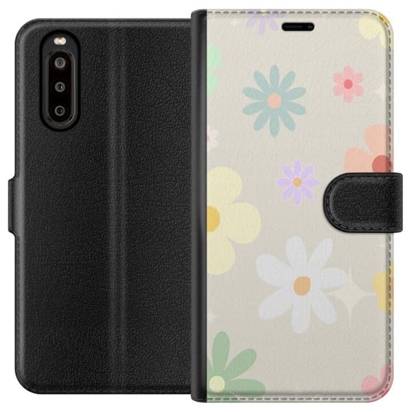 Sony Xperia 10 II Pung Taske med Fejende Blomster