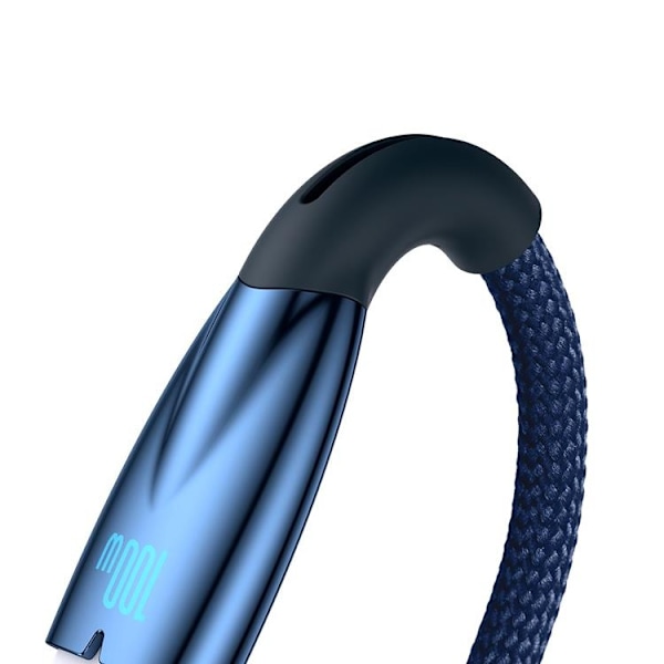 Baseus USB-C till USB-A kabel 1M Glimmer Series - Blå
