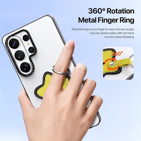 DUX DUCIS Mobilskal till Galaxy S26 Ultra Ringhållare/Handledsrem Luvy Series Vit