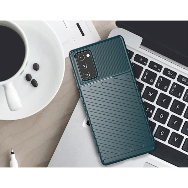 Thunder Twill Texture Skal Till Galaxy Note 20 - Svart Svart