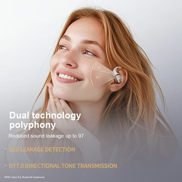 XUNDD W005 Öronhörlurar Bluetooth 5.4 med öronkrokar Beige