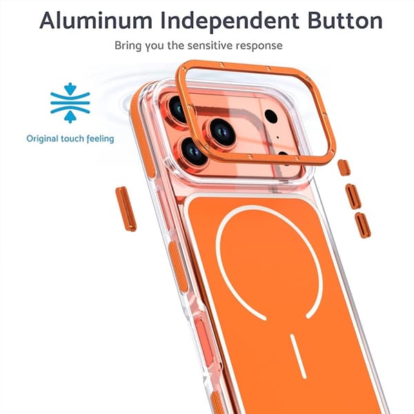 Mobilskal till iPhone 17 Pro MagSafe Dual Färg Shockproof - Orange Orange