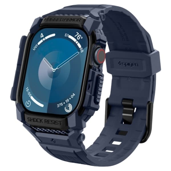 Spigen Apple Watch 10 (46mm) Armbånd Rugged Armor Pro - Marineblå Blå