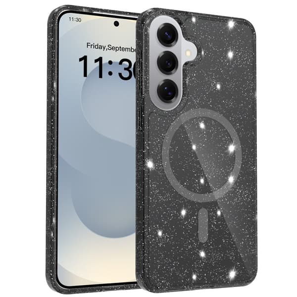 Mobilskal för Samsung Galaxy S26 Plus Magnetiskt TPU PC - Transparent Svart