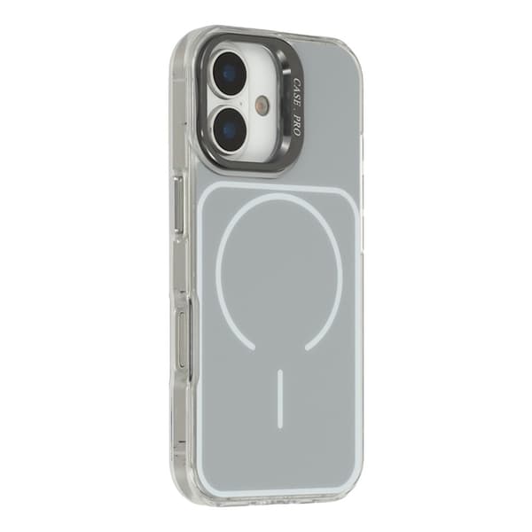Mobilskal till iPhone 17 MagSafe med Matchande Handrem Lens Kickstand - Grå Grå