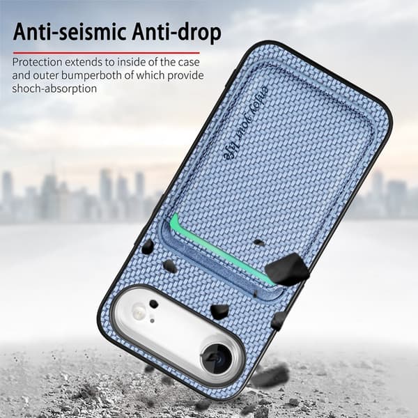 Mobilskal till iPhone Air Detachable Korthållare - Blå Blå