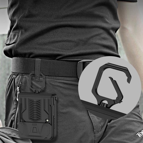GKK Galaxy Z Flip 4 Skal Ringhållare Kickstand - Svart Svart