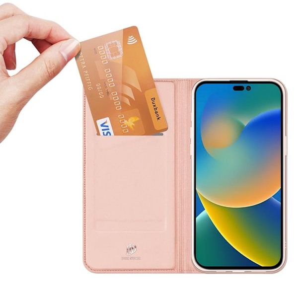 DUX DUCIS Skin Pro iPhone 15 Pro Max/iPhone 15 Ultra Plånboksfodral - Rosa