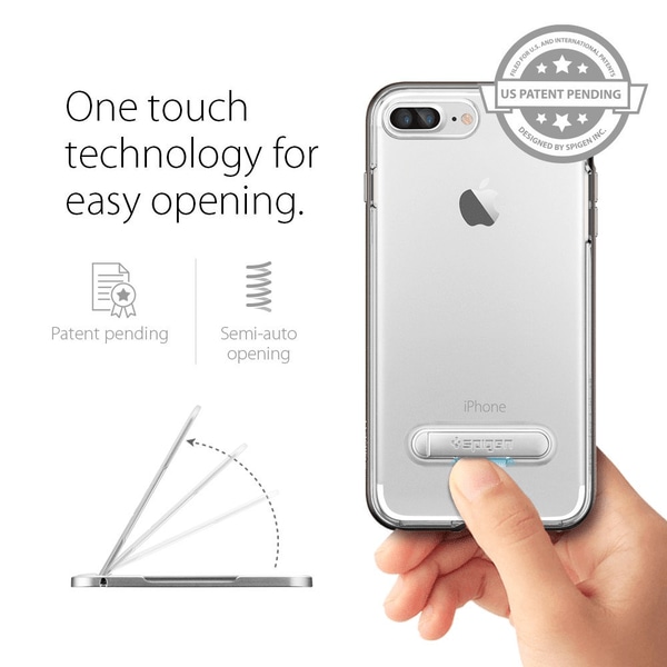 SPIGEN Crystal Hybrid Skal till iPhone 7 Plus - Gunmetal
