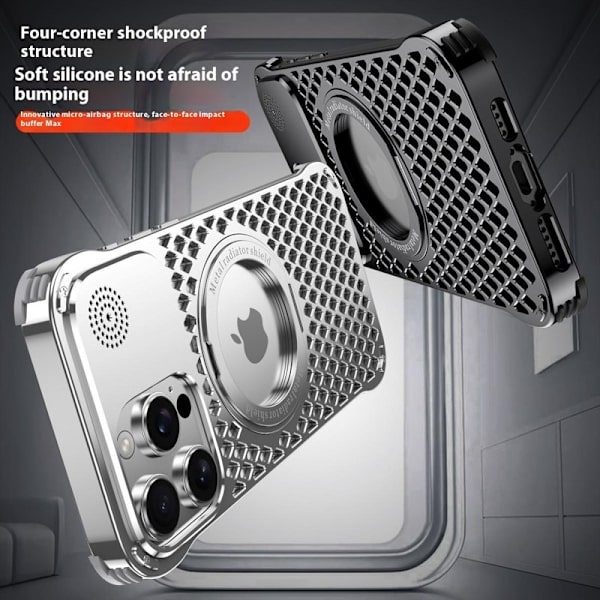 R-JUST RJ64 Mobilskal till iPhone 16 Pro Max Aluminium Silver