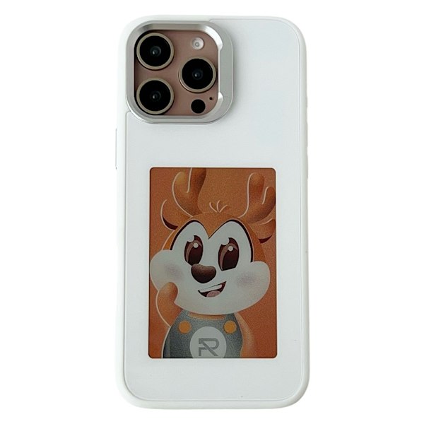 Mobilskal till iPhone 14 Pro Max MagSafe Lens Kickstand E-Ink Customized NFC Vit Vit