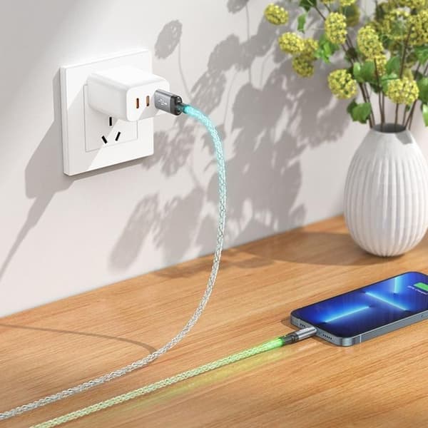 Hoco USB-A til Lightning Kabel 2.4A 1m U112 - Grå Grå