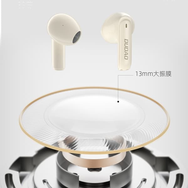 Dudao U18Pro In-Ear Bluetooth 5.3 TWS Trådlösa Hörlurar - Beige Beige
