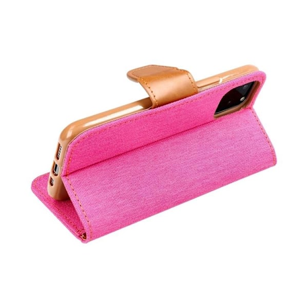 Xiaomi Redmi Note 13 5G Plånboksfodral Canvas - Rosa
