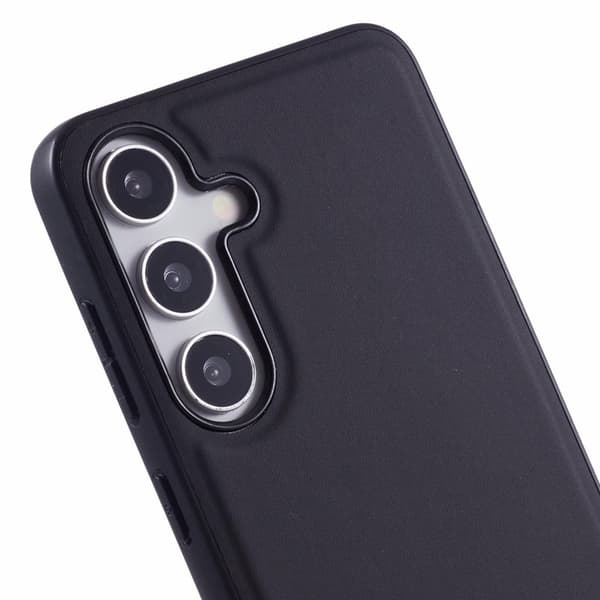 X-LEVEL Mobilskal till Samsung Galaxy S25 Läder Coated TPU Svart