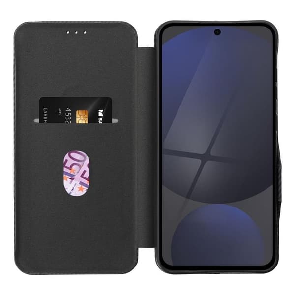 Galaxy S25 Ultra Pung Taske Folio Sidemagnet - Sort Black