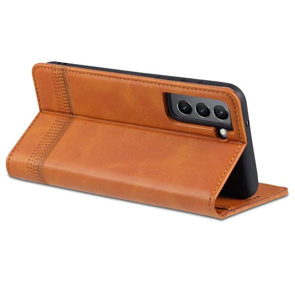 AZNS Auto-absorbed Magnetic Stand Plånboksfodral Konstläder - Svart
