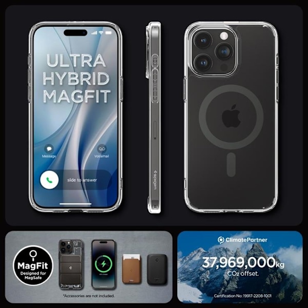 Spigen iPhone 15 Pro Max Mobilskal Magsafe Hybrid - Graphite