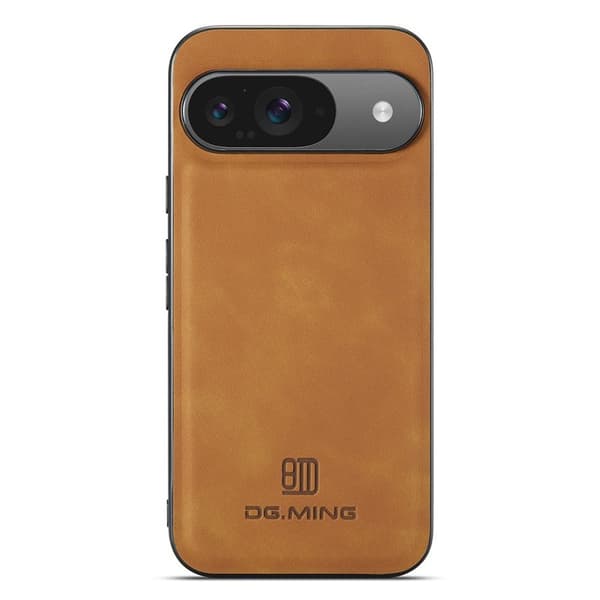DG.MING Mobilskal till Google Pixel 10 Pro PU Läder Hybrid - Brun