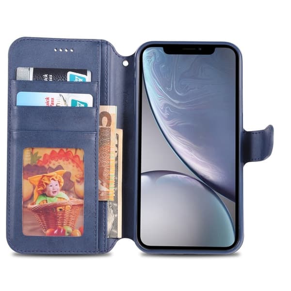 AZNS iPhone XR 6.1 tum Plånboksfodral i Konstläder - Blå