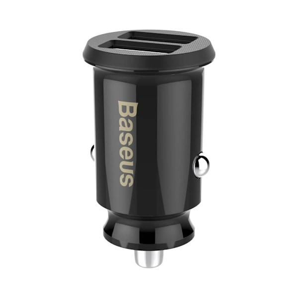 Baseus Grain Billaddare Mini Universal Smart 2x USB 3.1A Svart Black