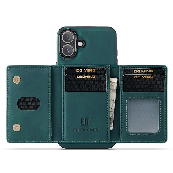 DG.MING M2 Series Mobilskal till iPhone 17 PU + PC + TPU - Grön