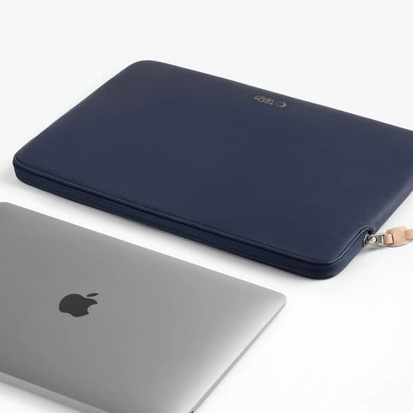 Tech-Protect taske til bærbar computer (13-14") Fleece - Navy Blå
