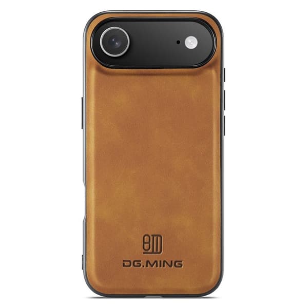 DG.MING Mobilskal till iPhone Air PU Läder PC + TPU Hybrid - Brun