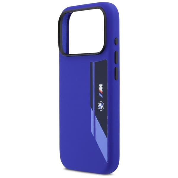BMW Mobilskal till iPhone 17 Pro MagSafe Silikon Vertical Logo - Marinblå Blå