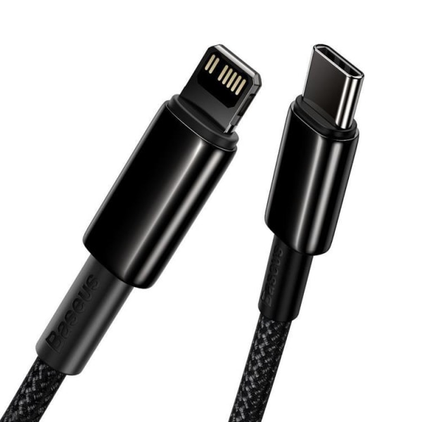 Baseus USB-C till Lightning kabel 20 W 1m Fast - Svart Svart