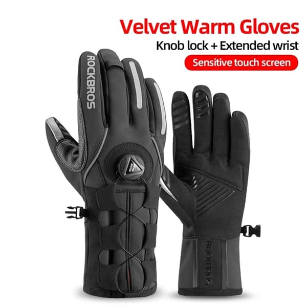 ROCKBROS Touchvantar Handskar Cykel Reflective MTB S212BK Svart