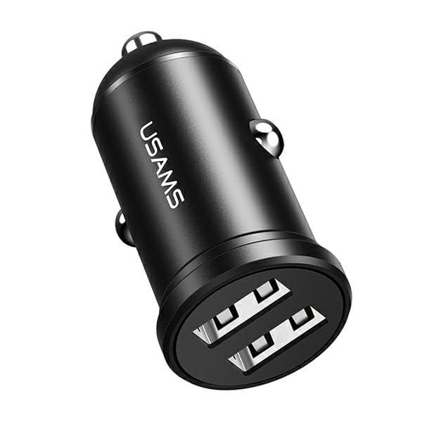 USAMS CC114 Biloplader 2xUSB-A 2.4A - Sort