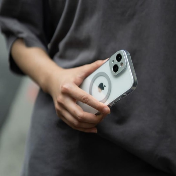 Moshi iPhone 15 Mobilskal Magsafe iGlaze - Meteoritgrå