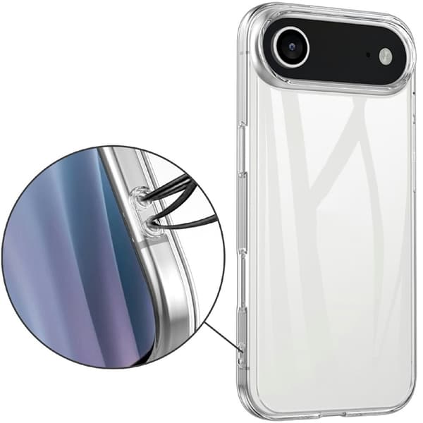 Mobilskal till iPhone Air TPU med Härdat Glas - Clear Transparent