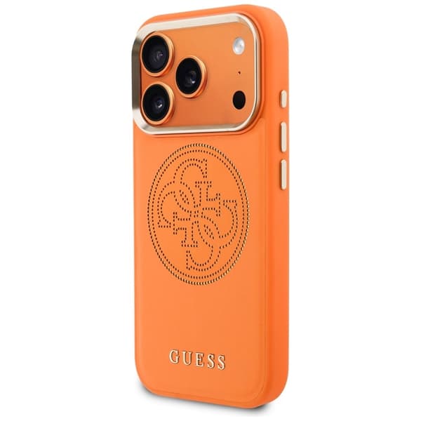 Guess Mobilskal För iPhone 17 Pro MagSafe Perforated 4G - Orange Orange