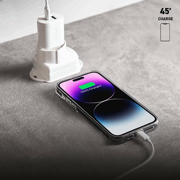 SBS Snabbladdare 20W USB-A USB-C med PD - Vit Vit