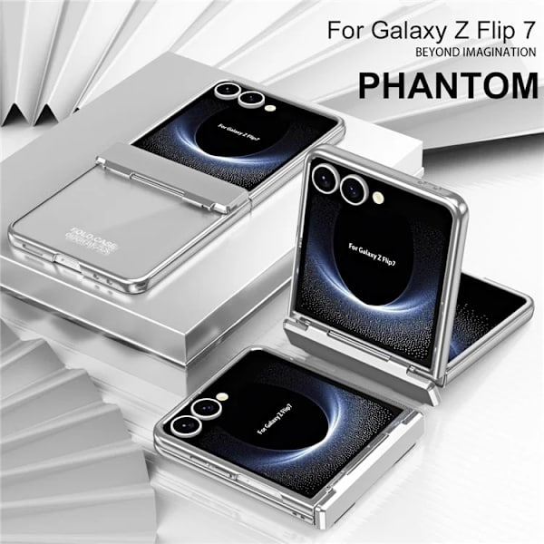 Mobilskal till Galaxy Z Flip7 Electroplating PC Folding - Silver Silver