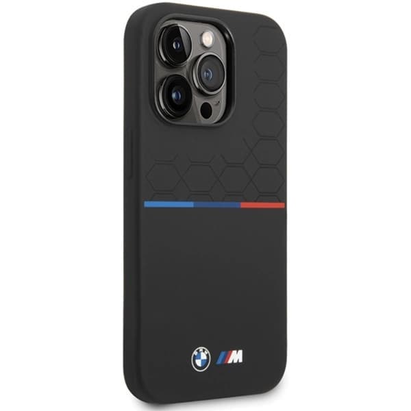 BMW Mobilskal till iPhone 15 Pro Max Magsafe M Silikon Pattern Svart