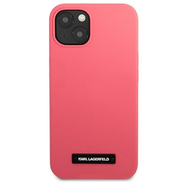 Karl Lagerfeld iPhone 13 mini Skal Silicone Plaque - Fuchsia