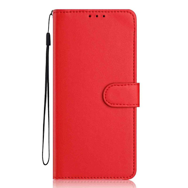 Samsung Galaxy S26 Edge Plånboksfodral Ställ Konstläder - Röd
