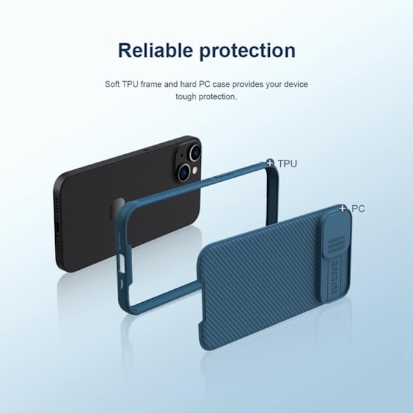 Nillkin iPhone 14 Skal Magsafe CamShield Pro Series - Blå