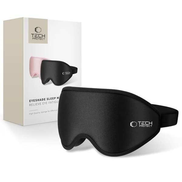 Tech-Protect Eyeshade Søvnmaske - Mat Sort Svart