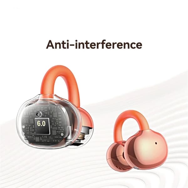 USAMS Clip-On Trådlös Hörlurar Echo R03 Bluetooth 5.0 med 11 mm - Blå