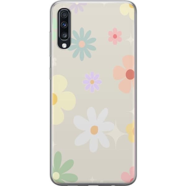 Mobilskal till Samsung Galaxy A70 med fejdande blommor