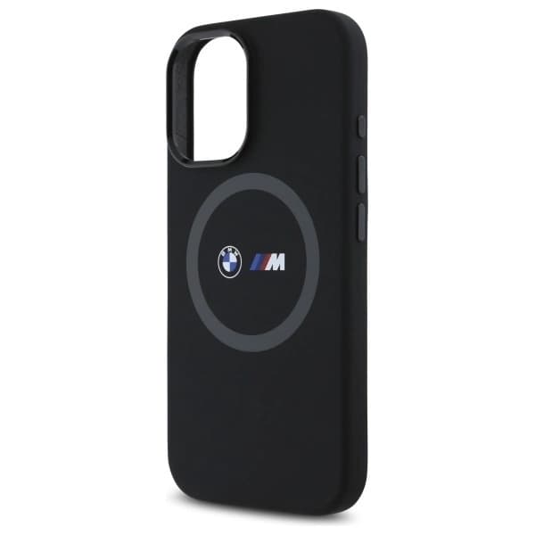 BMW Mobilskal till iPhone 16 MagSafe Silikon Printed Ring - Svart Svart